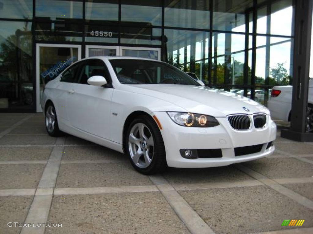 2007 3 Series 328i Coupe - Alpine White / Black photo #1
