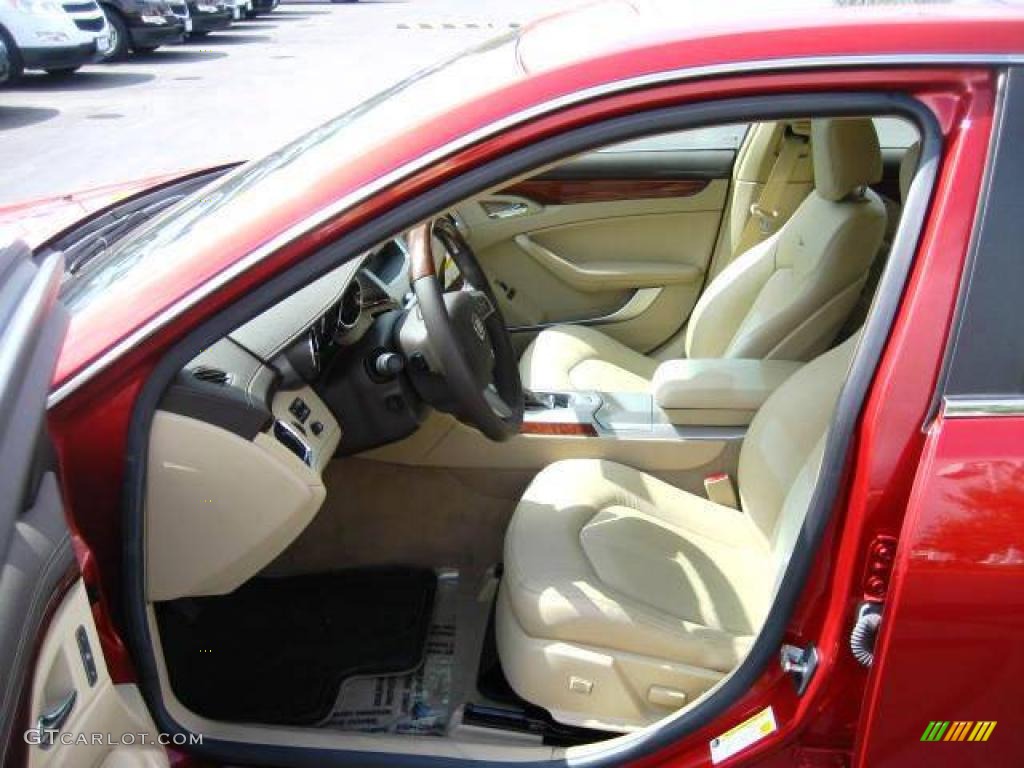 2009 CTS Sedan - Crystal Red / Cashmere/Cocoa photo #4