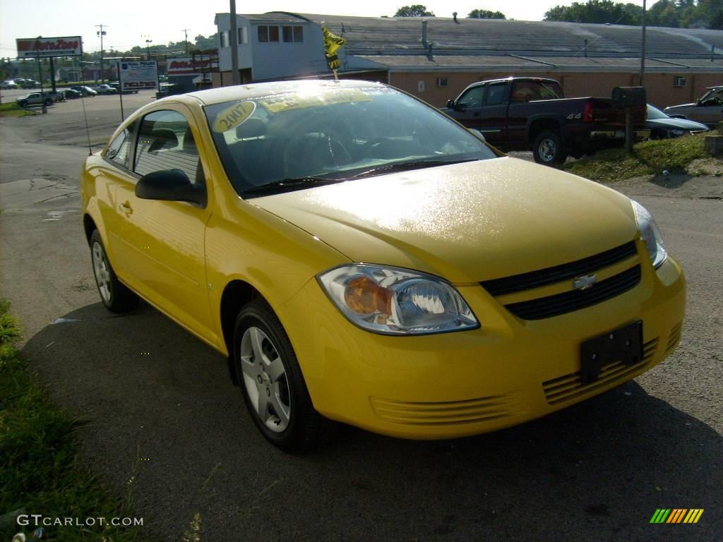 2007 Cobalt LS Coupe - Rally Yellow / Gray photo #6