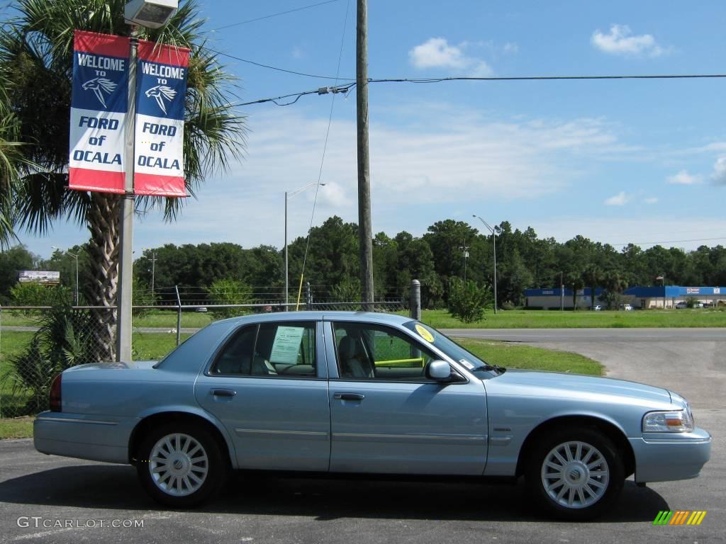 2009 Grand Marquis LS Ultimate Edition - Light Ice Blue Metallic / Medium Light Stone photo #2