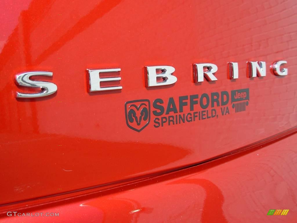 2008 Sebring LX Sedan - Inferno Red Crystal Pearl / Dark Khaki/Light Graystone photo #23