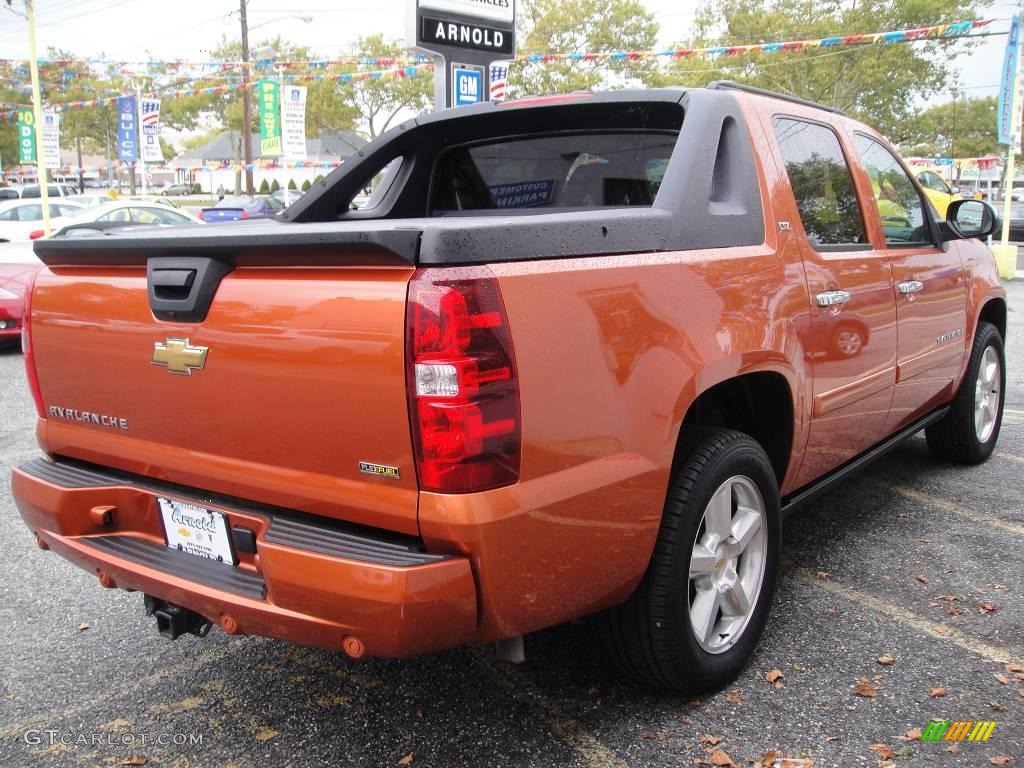 2008 Avalanche LTZ 4x4 - Sunburst Orange Metallic / Ebony/Light Cashmere photo #6