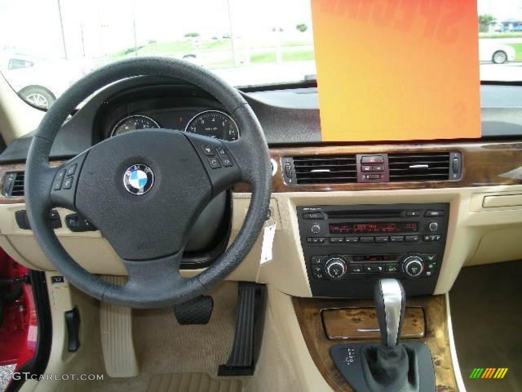 2008 3 Series 328i Sedan - Crimson Red / Beige photo #5