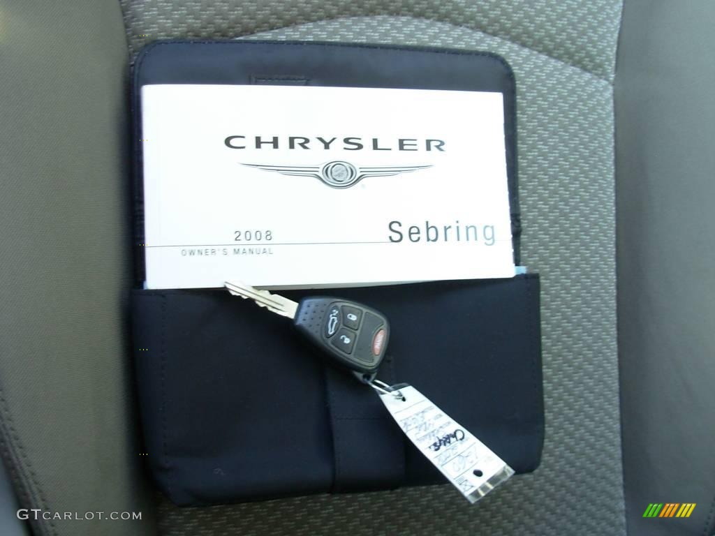 2008 Sebring LX Sedan - Brilliant Black Crystal Pearl / Dark Khaki/Light Graystone photo #25