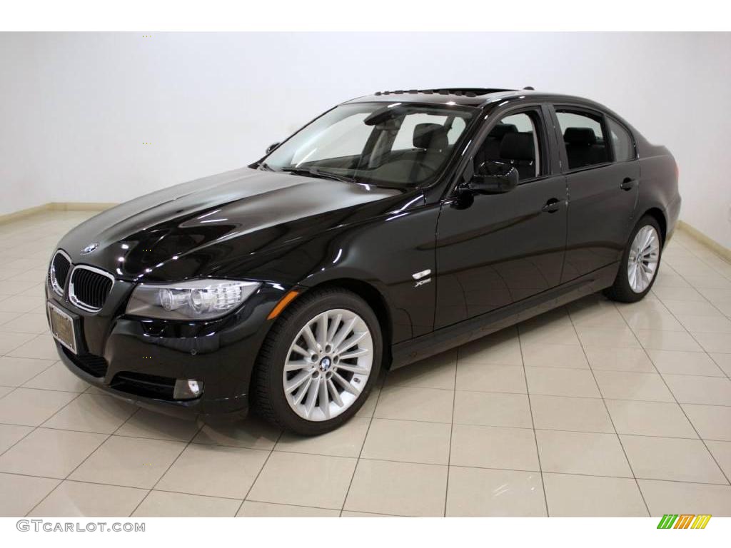 2009 3 Series 328xi Sedan - Jet Black / Black photo #3