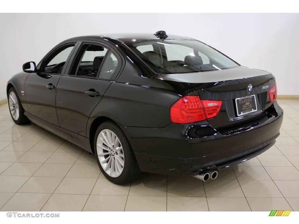 2009 3 Series 328xi Sedan - Jet Black / Black photo #5