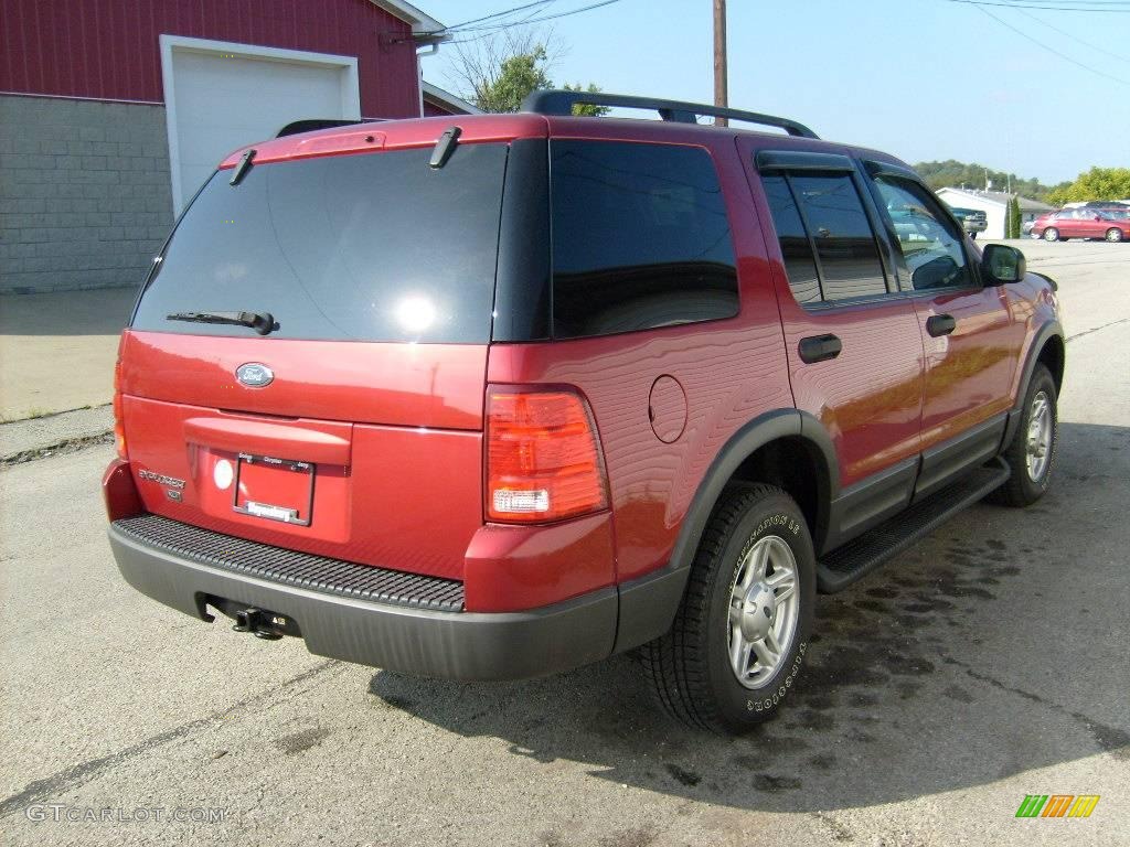 2003 Explorer XLT 4x4 - Redfire Metallic / Graphite Grey photo #5