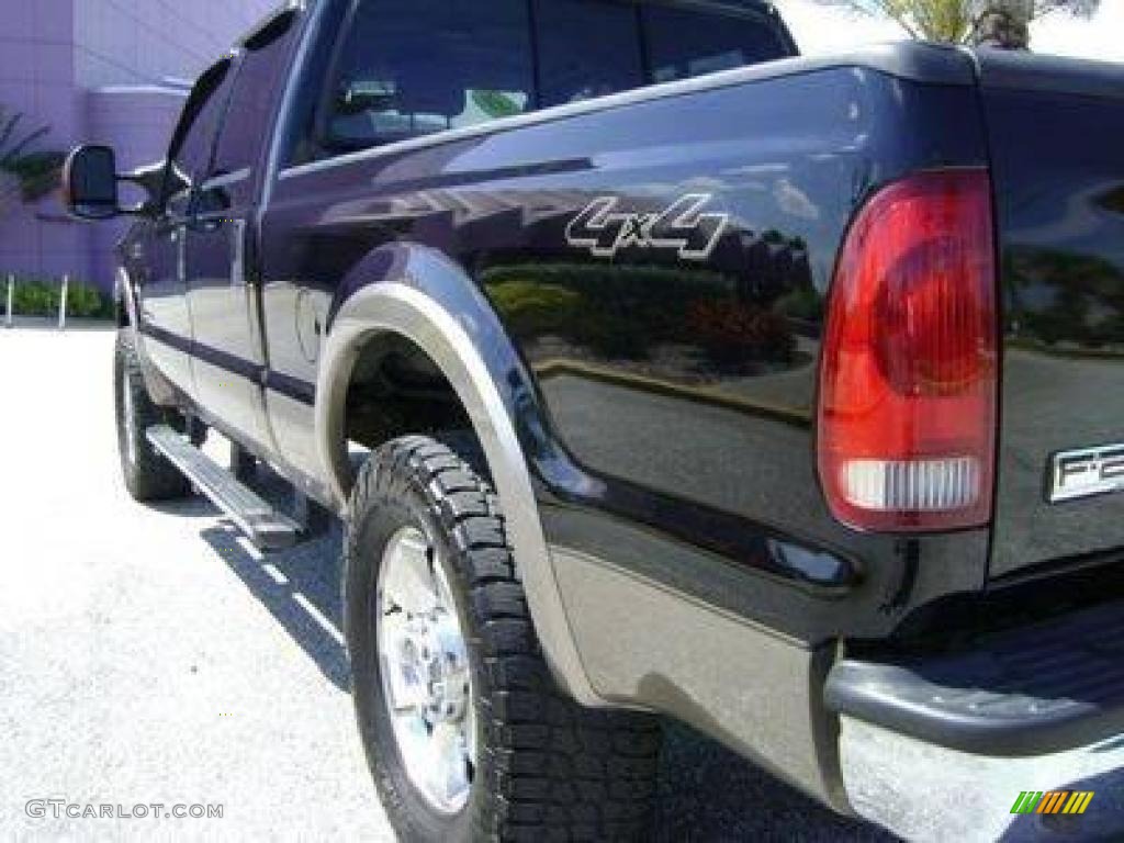 2006 F250 Super Duty Lariat Crew Cab 4x4 - Black / Tan photo #4