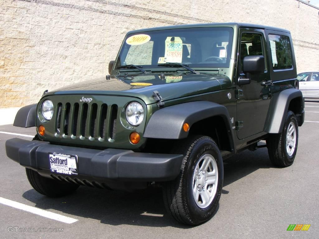 2009 Wrangler X 4x4 - Jeep Green Metallic / Dark Slate Gray/Medium Slate Gray photo #1