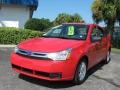 2008 Vermillion Red Ford Focus SE Sedan  photo #7