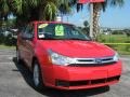 2008 Vermillion Red Ford Focus SE Sedan  photo #9