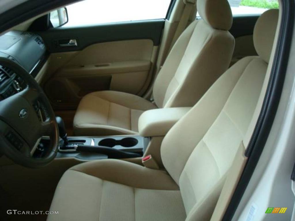 2008 Fusion SEL V6 - White Suede / Camel photo #8