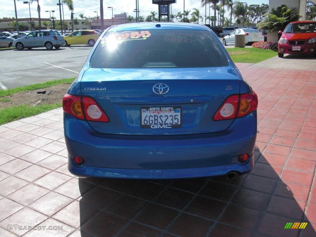 2009 Corolla S - Blue Streak Metallic / Dark Charcoal photo #4