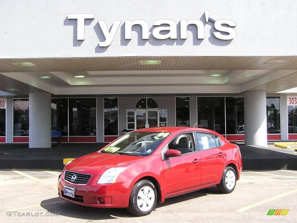 2008 Sentra 2.0 - Red Alert / Charcoal/Steel photo #1