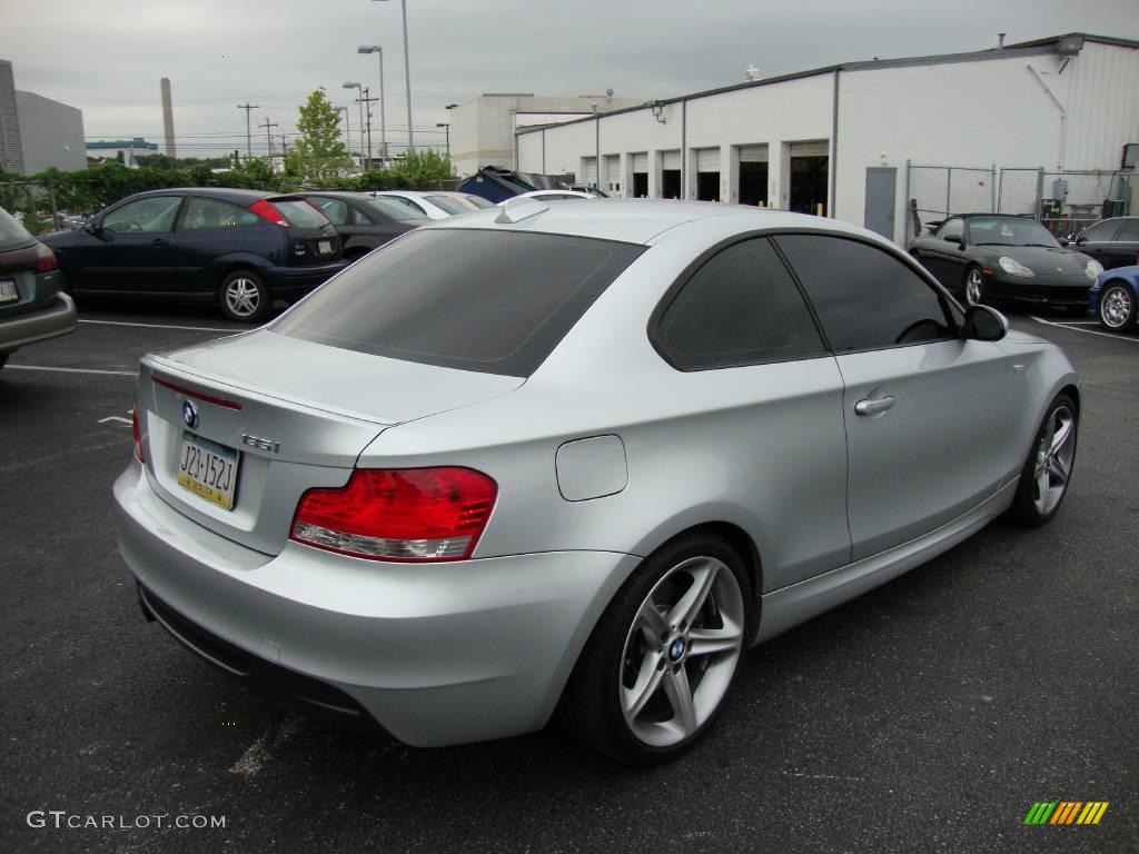 2008 1 Series 135i Coupe - Titanium Silver Metallic / Savanna Beige photo #7