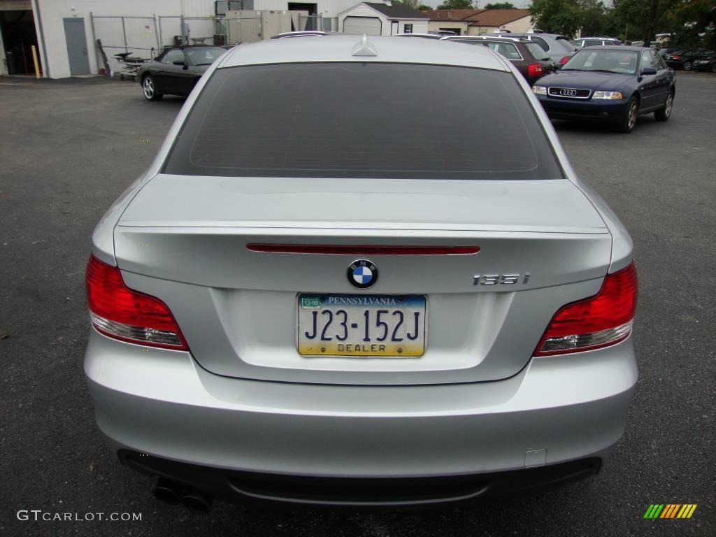 2008 1 Series 135i Coupe - Titanium Silver Metallic / Savanna Beige photo #8