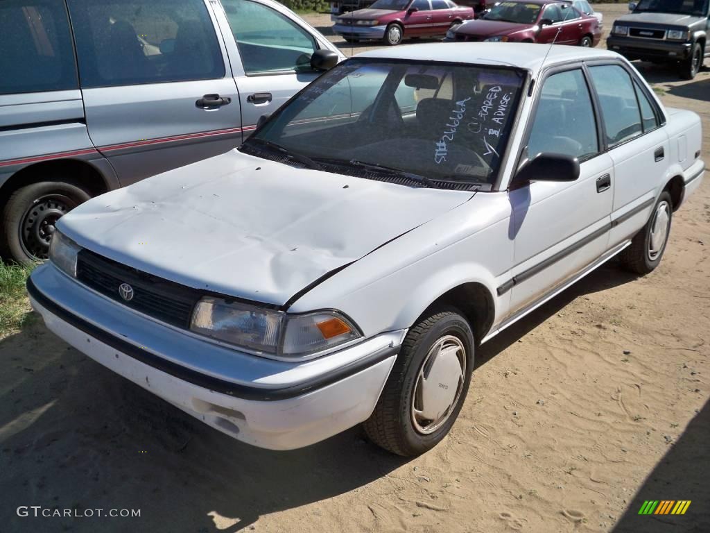 1992 Corolla DX Sedan - Super White / Gray photo #1