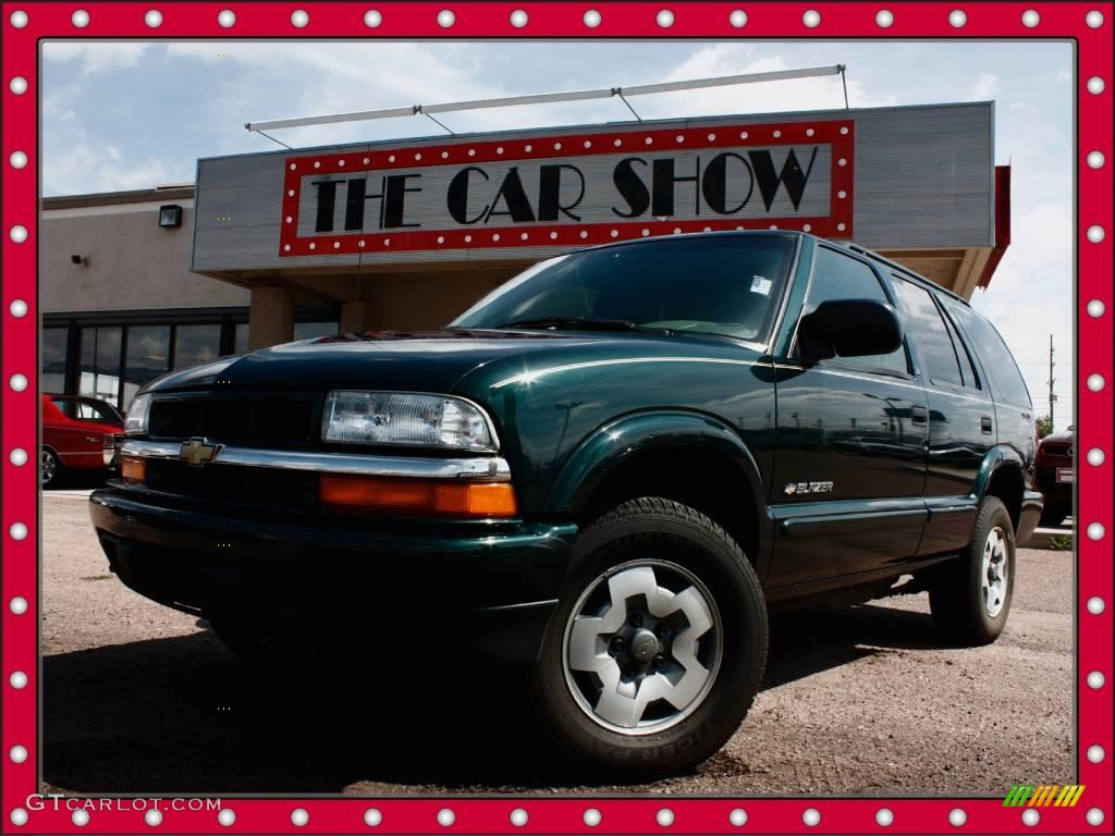 2003 Blazer LS 4x4 - Dark Green Metallic / Medium Gray photo #1