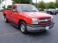 2004 Victory Red Chevrolet Silverado 1500 LS Regular Cab  photo #2