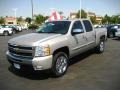 2009 Silver Birch Metallic Chevrolet Silverado 1500 LT Crew Cab  photo #3