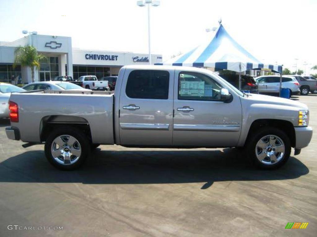 2009 Silverado 1500 LT Crew Cab - Silver Birch Metallic / Ebony photo #7