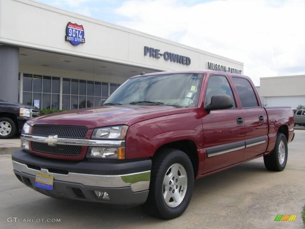 2005 Silverado 1500 LS Crew Cab - Sport Red Metallic / Tan photo #1