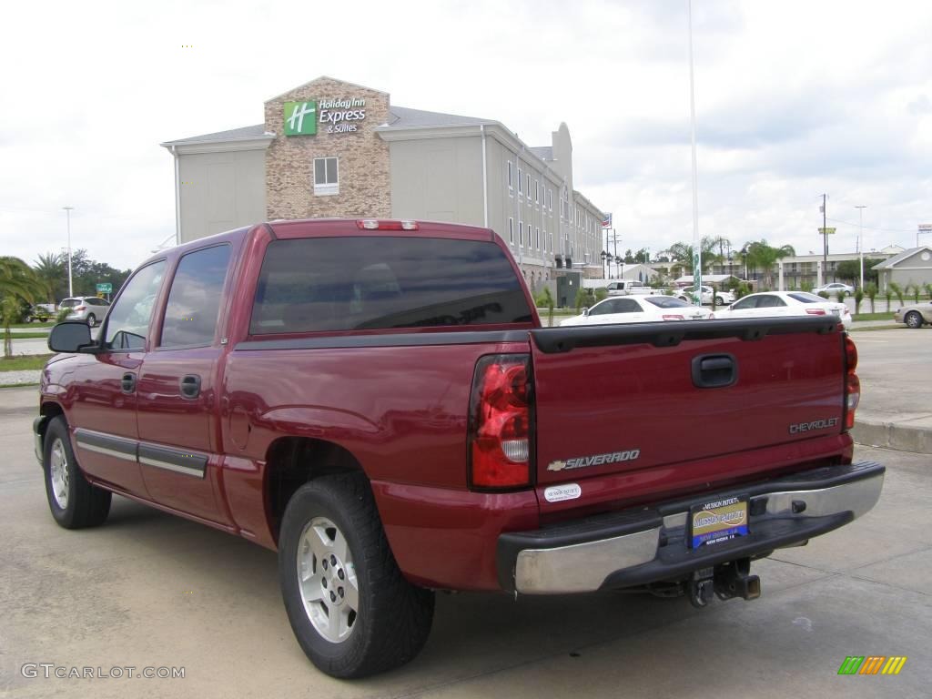 2005 Silverado 1500 LS Crew Cab - Sport Red Metallic / Tan photo #3