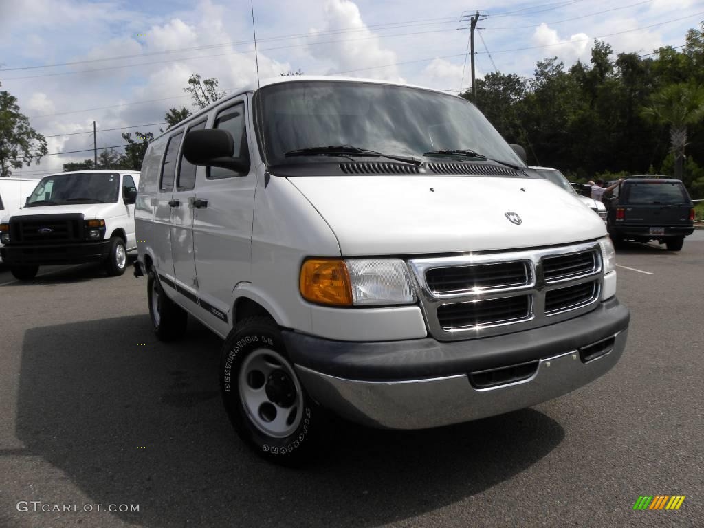 Bright White Dodge Ram Van