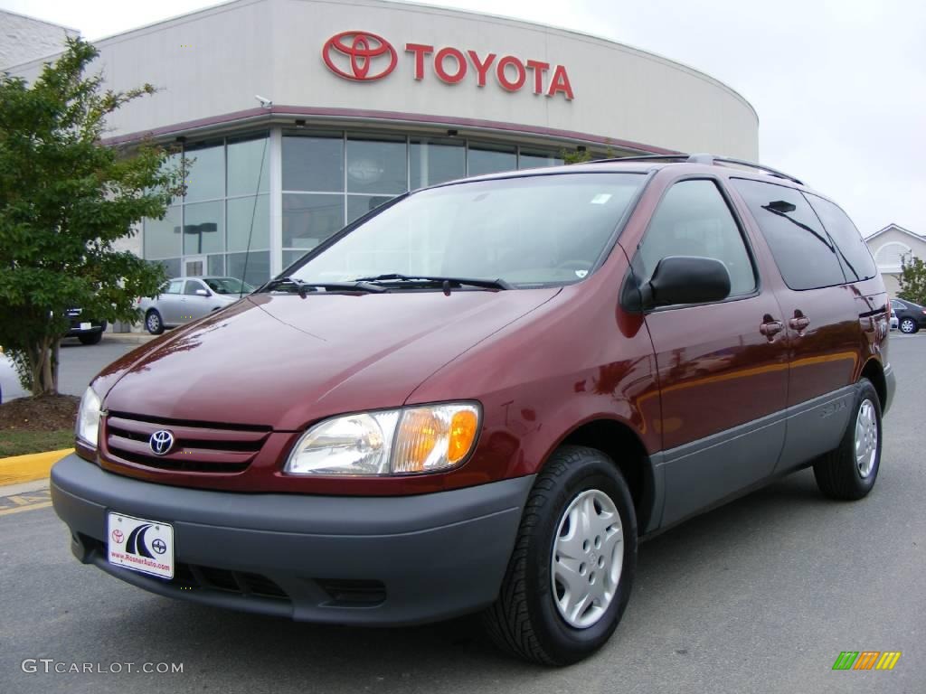 2003 Sienna LE - Vintage Red Pearl / Oak photo #1