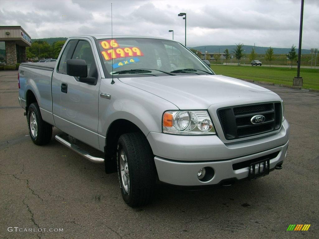 2006 F150 STX Regular Cab 4x4 - Silver Metallic / Medium Flint photo #3