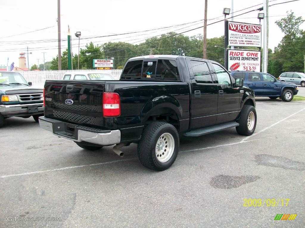 2004 F150 XLT SuperCrew - Black / Tan photo #5