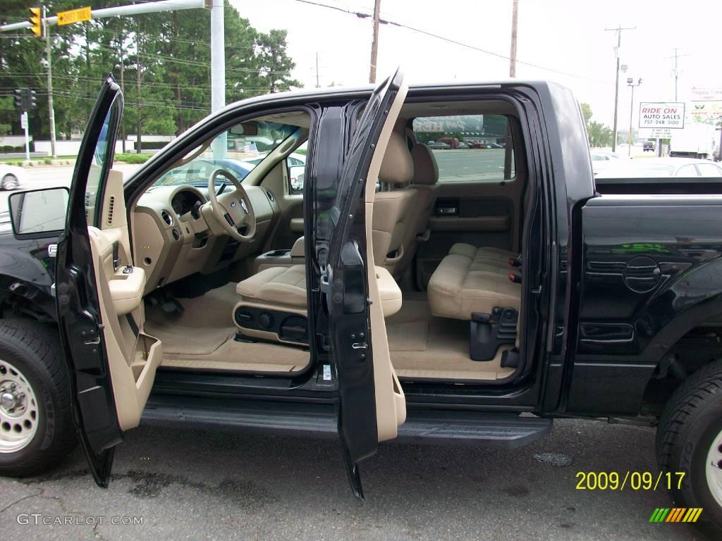 2004 F150 XLT SuperCrew - Black / Tan photo #6