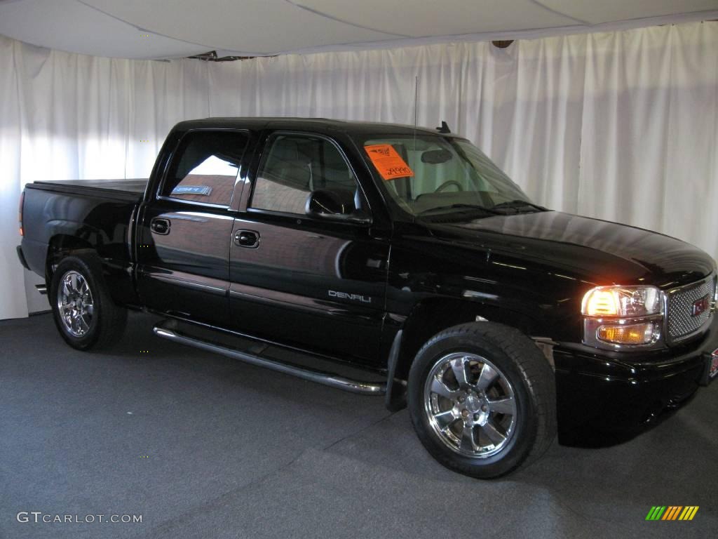 2006 Sierra 1500 Denali Crew Cab 4WD - Onyx Black / Sandstone leather photo #1