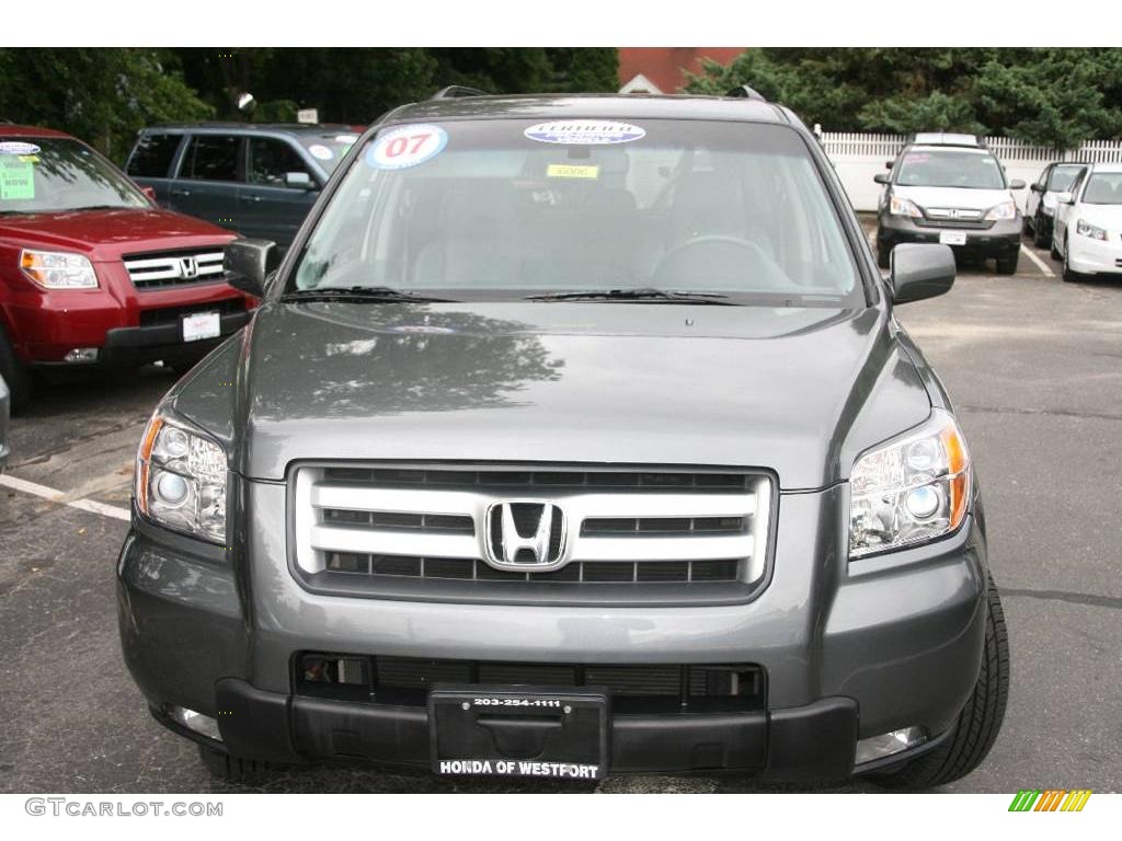 2007 Pilot EX-L 4WD - Nimbus Gray Metallic / Gray photo #2