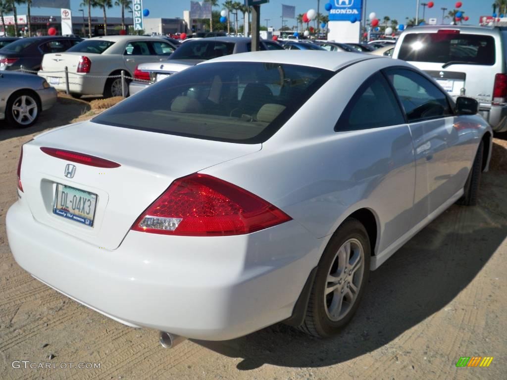 2007 Accord EX Coupe - Taffeta White / Ivory photo #3