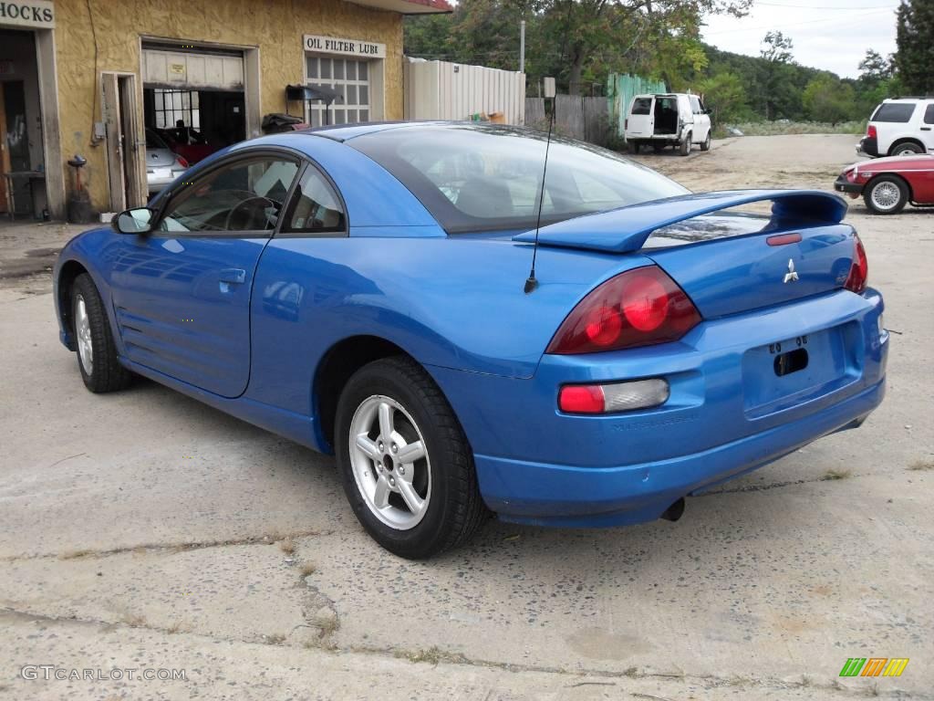 2002 Eclipse RS Coupe - Chrome Blue Pearl / Beige/Black photo #6