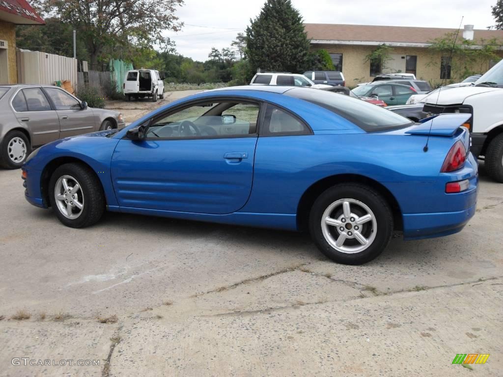 2002 Eclipse RS Coupe - Chrome Blue Pearl / Beige/Black photo #7