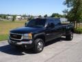 2006 Onyx Black GMC Sierra 3500 SLT Crew Cab 4x4 Dually  photo #6