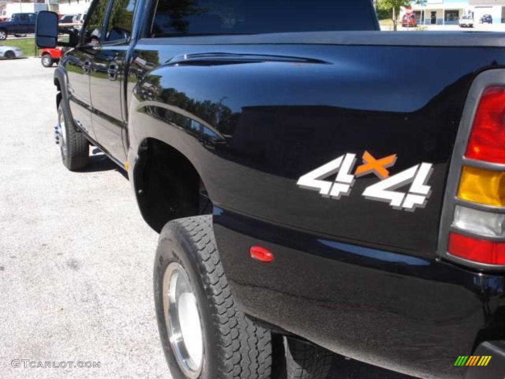 2006 Sierra 3500 SLT Crew Cab 4x4 Dually - Onyx Black / Dark Pewter photo #13