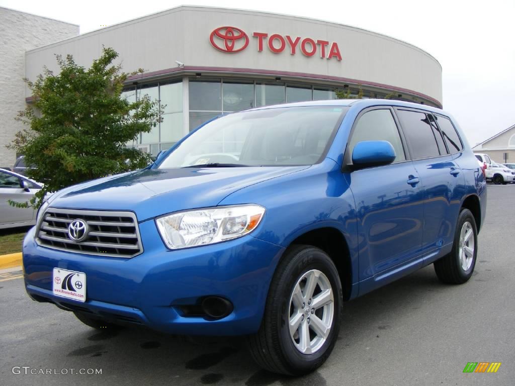 2008 Highlander 4WD - Blue Streak Metallic / Ash Gray photo #1