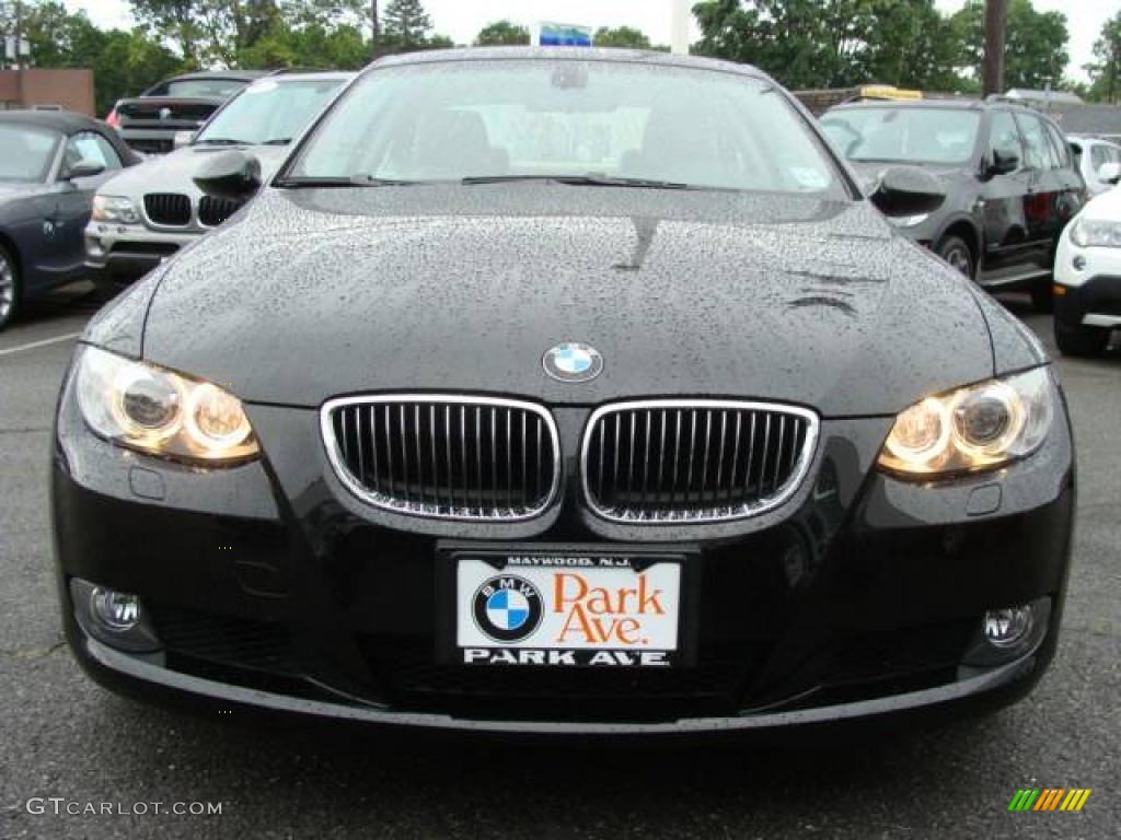 2007 3 Series 328i Coupe - Jet Black / Cream Beige photo #3