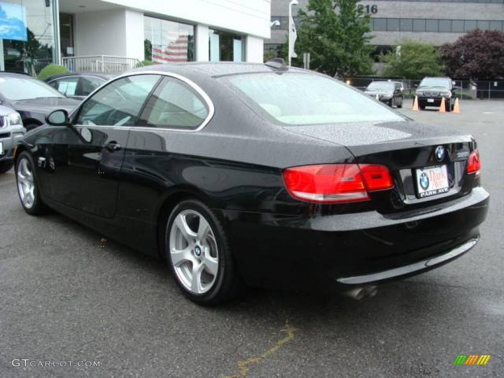 2007 3 Series 328i Coupe - Jet Black / Cream Beige photo #6