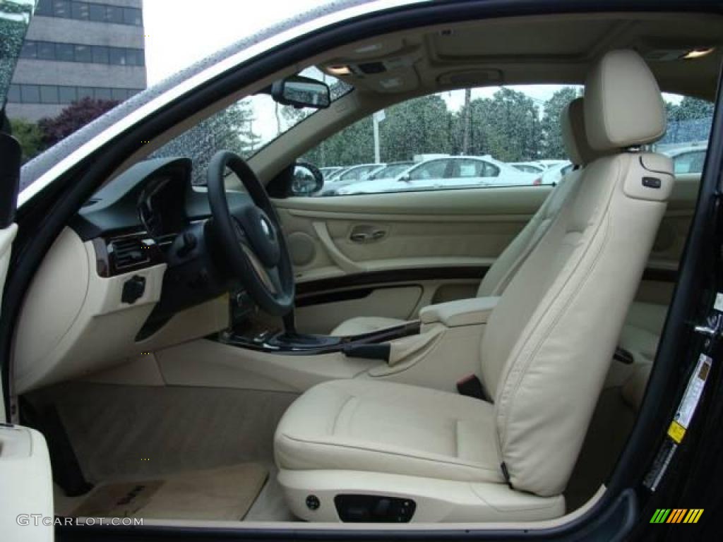 2007 3 Series 328i Coupe - Jet Black / Cream Beige photo #10