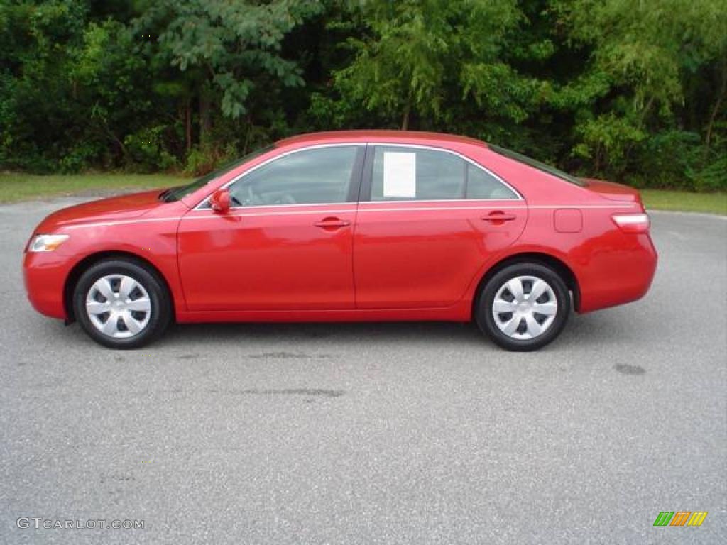 2009 Camry LE - Barcelona Red Metallic / Bisque photo #7