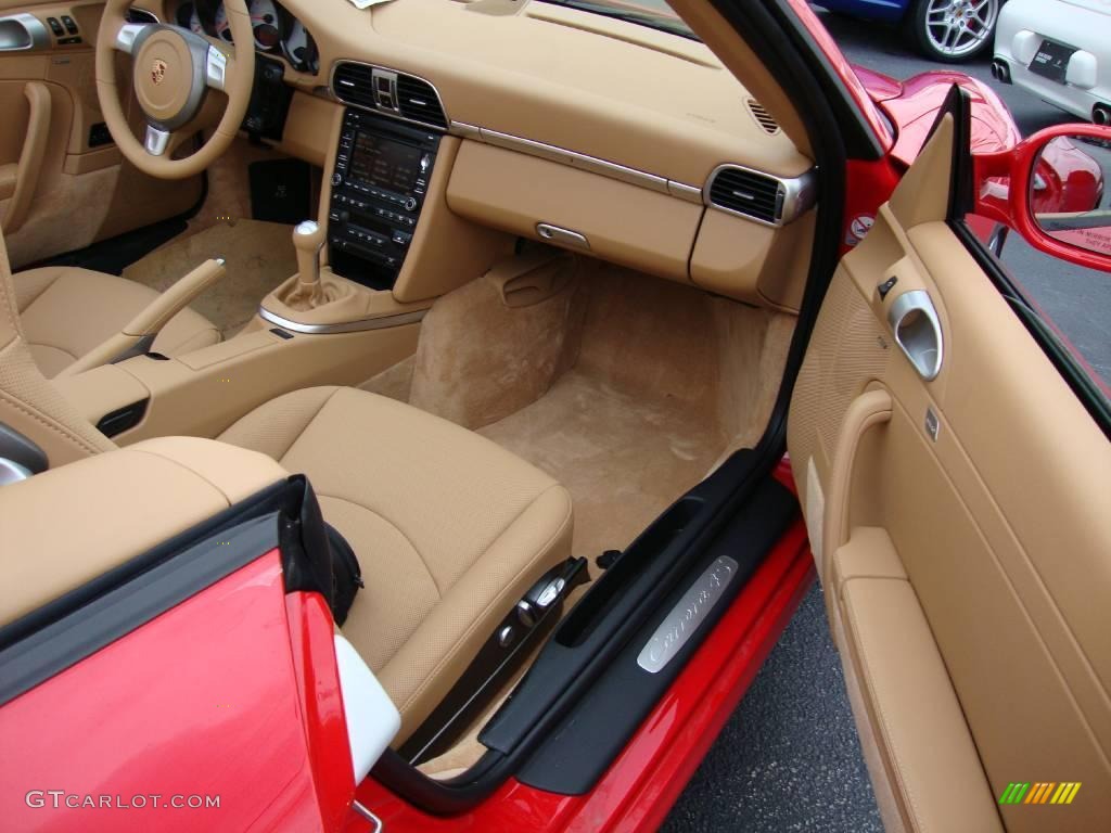 2009 911 Carrera 4S Cabriolet - Guards Red / Sand Beige photo #14