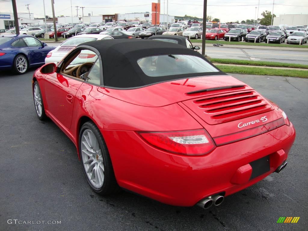 2009 911 Carrera 4S Cabriolet - Guards Red / Sand Beige photo #32