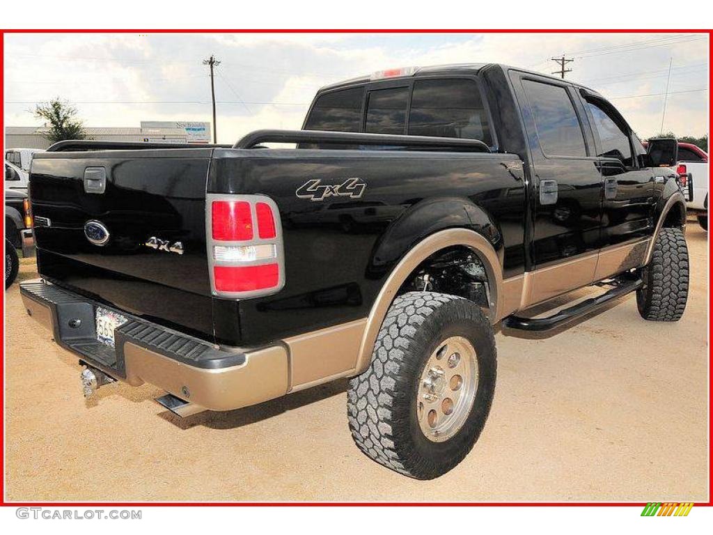 2004 F150 Lariat SuperCrew 4x4 - Black / Tan photo #6