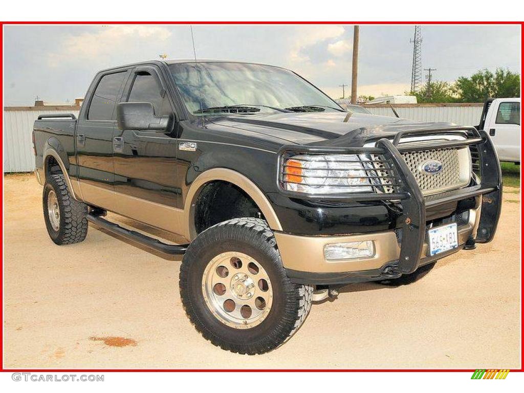 2004 F150 Lariat SuperCrew 4x4 - Black / Tan photo #8