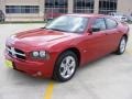 2009 Inferno Red Crystal Pearl Dodge Charger SXT  photo #7