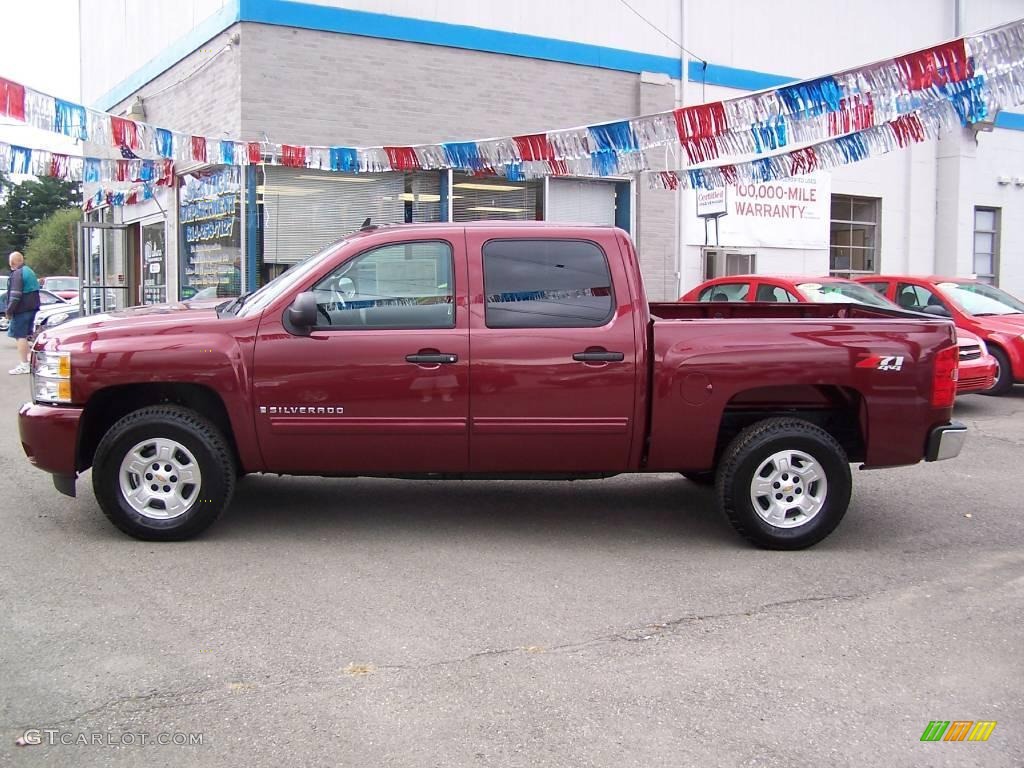 2009 Silverado 1500 LT Crew Cab 4x4 - Deep Ruby Red Metallic / Ebony photo #4